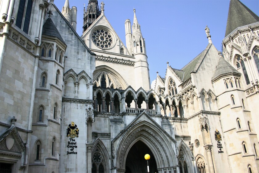 Entrance and front view of the Royal Courts of Justice in the City of London.jpg