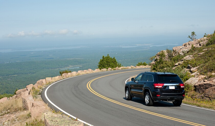 Driving Cadillac Mountain