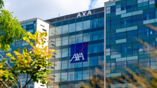 Exterior view of the headquarters of the insurance group Axa