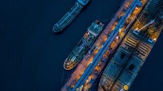 Aerial view Crude oil tanker under cargo operations marine energy.jpg
