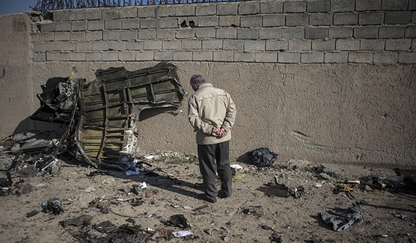 (SPOT NEWS)IRAN-TEHRAN-UKRAINIAN PASSENGER PLANE-CRASH