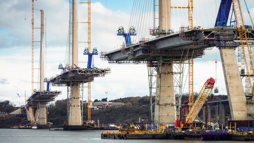 Construction of the Queensferry Crossing over the Firth of Forth