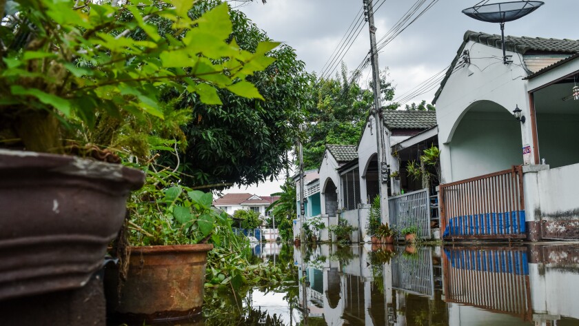 Houses in Houston suburb flooded from Hurricane