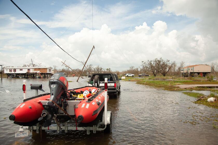 McKinney, Texas, USA. 31st Aug, 2021. Aug 31, 2021-Cajun Navy travels to Pointe-aux-Chenes, Louisiana, to perform rescues and debris cleanup after Hurricane Ida slammed into Louisiana. (Credit Image: © Leslie Spurlock/ZUMA Press Wire)