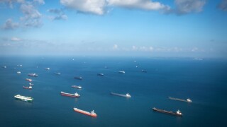 Transport ships at the ocean, Singapore