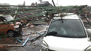 (SPOT NEWS)JAPAN-CHIBA-TORNAD-TYPHOON HAGIBIS