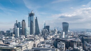 London Financial District Skyline