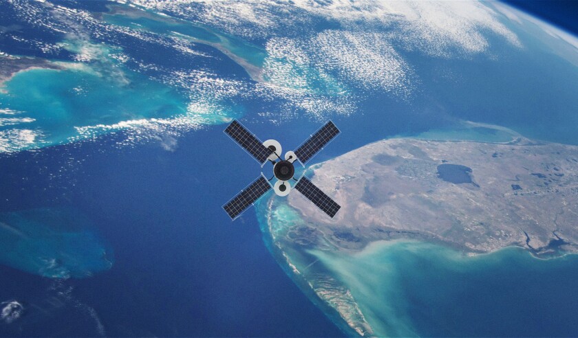 Satellite orbiting Earth