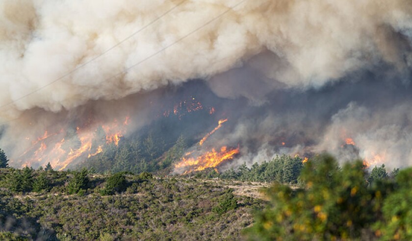 CA: California wild fire started by lightning