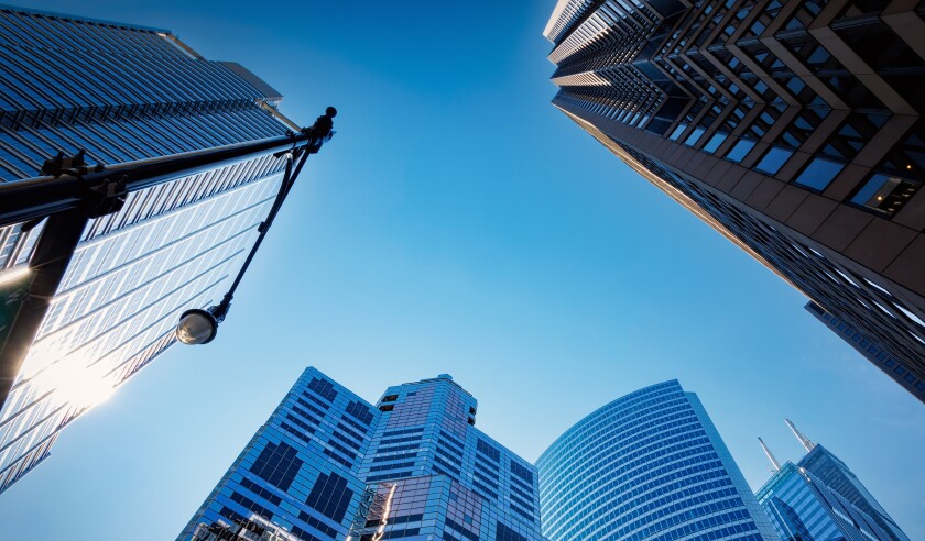 North Wacker in Chicago. 155 North Wacker, left, is home to Ryan Specialty, SOMPO, Broker's Risk/Risk Strategies