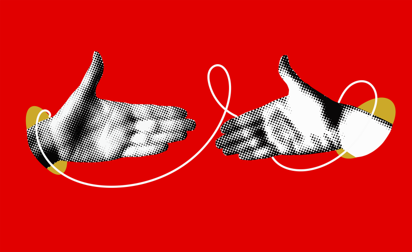 abstract handshake dot art ii red.png
