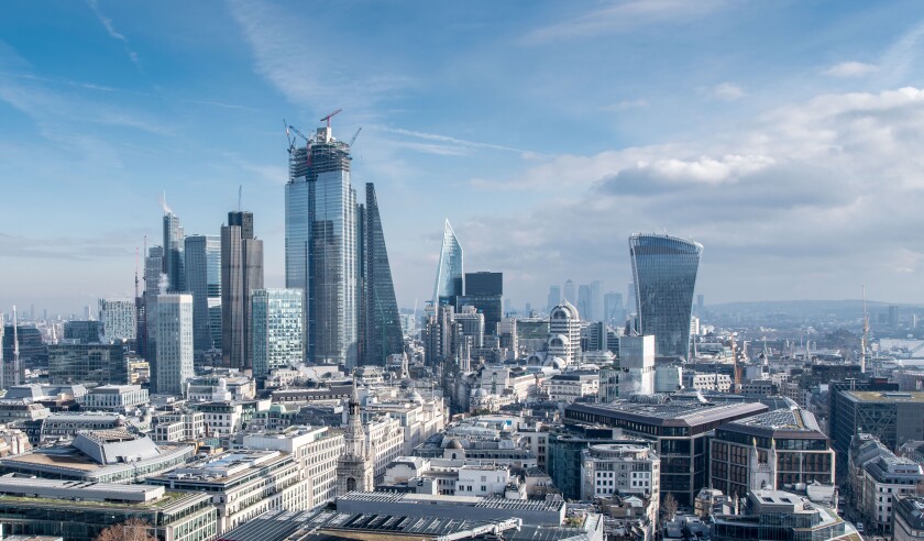 London Financial District Skyline