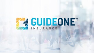 Guideone insurance logo glass reflection people.jpg