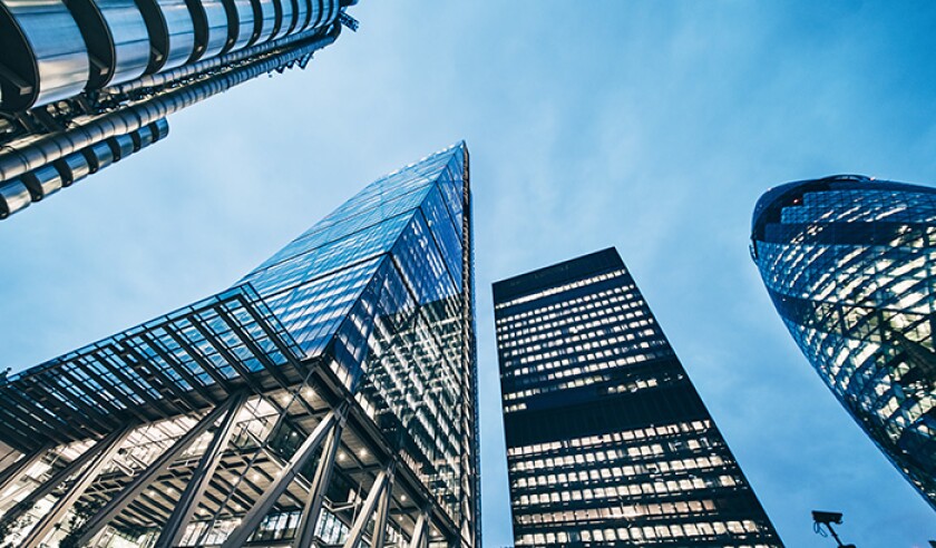 Futuristic Buildings in Business District