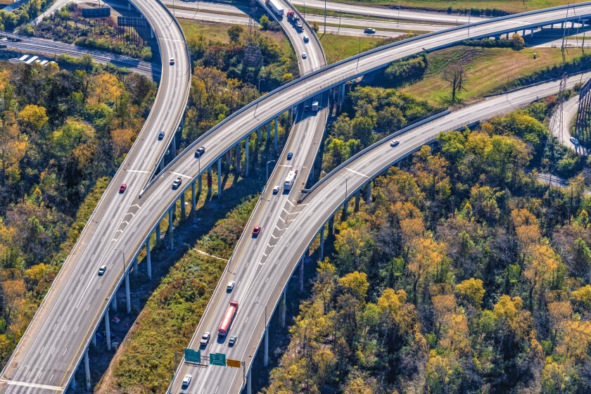 Freeway Merge Aerial M&A