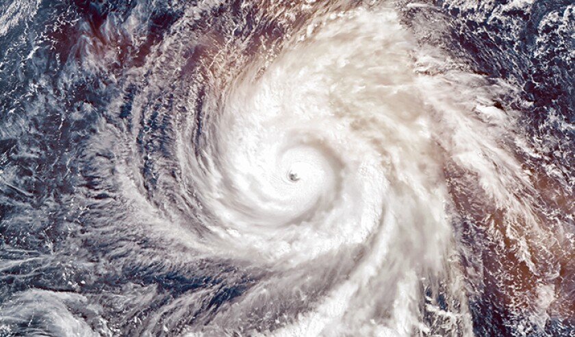Super Typhoon Yutu, strongest storm on Earth in 2018. Satellite view. Elements of this image furnished by NASA.