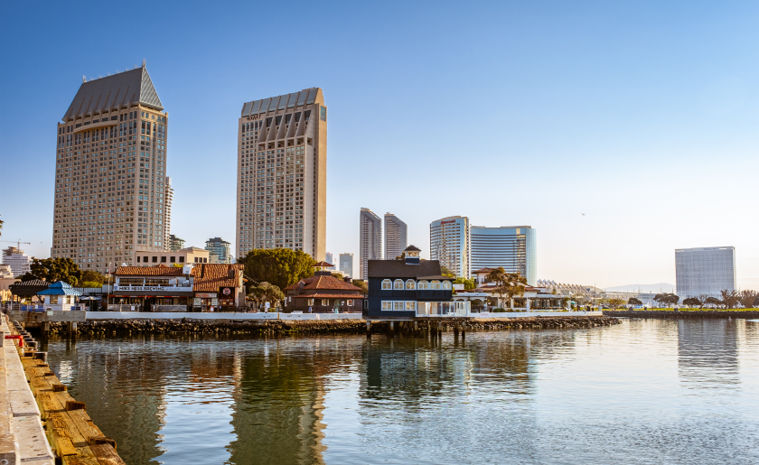 San Diego california Waterfront Manchester Grand Hyatt, the Marriott and Hilton.png