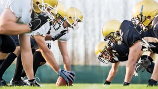 American football players positioning.