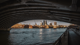 london buildings River Thames under a bridge .png