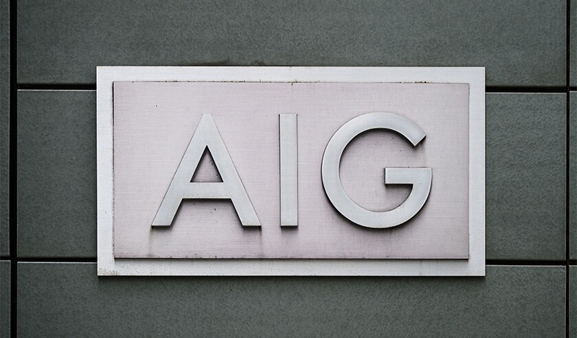 aig logo sign london uk 2X0TJJ3
