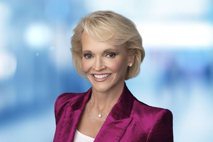 Abstract blurred interior of corridor clinic background in blue color , blurry image