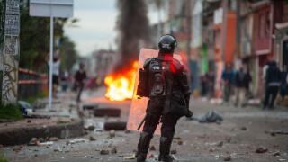 Thousands of people rise to the streets of Bogota during the third day of protests against the Tax Reform of president Ivan Duque resulting in clashes