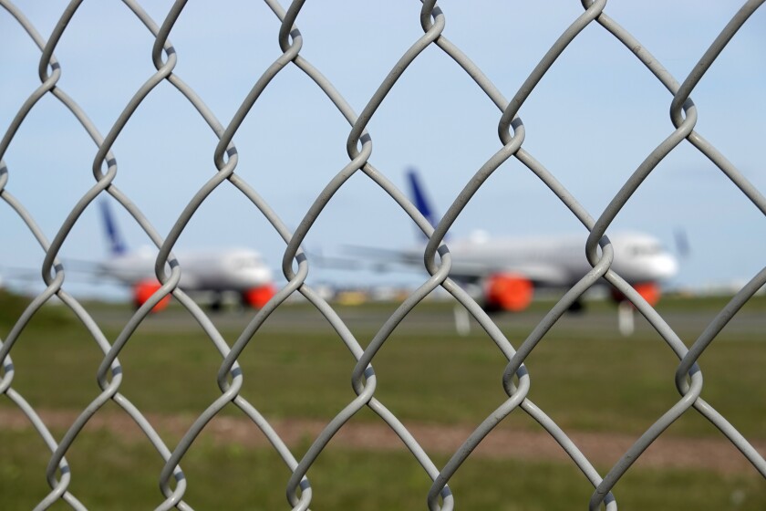 Grounded Airplane, Covid - 19 Corona Pandemic