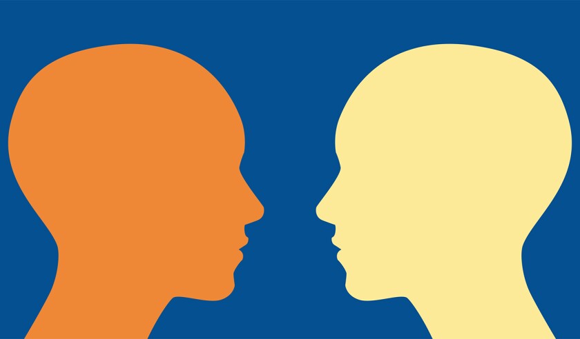 Woman and Woman Speech Bubbles