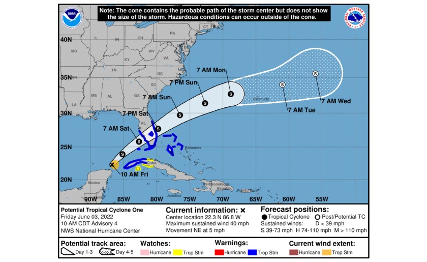 Tropical storm watch potential cyclone one nhc 3 june 22 10 am.jpg