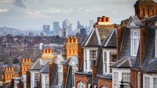 View across city of London from Muswell Hill