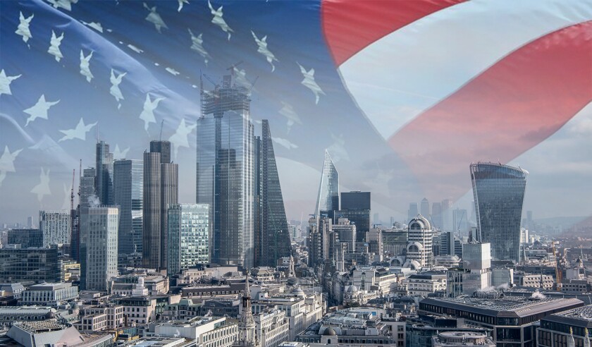 London Financial District Skyline