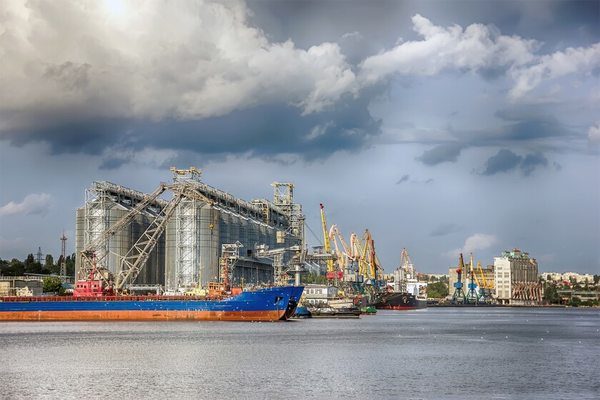 Elevating complex for grain and oil seeds marine port cranes agriculture ukraine.jpg