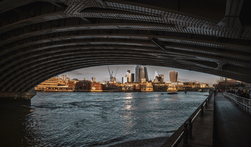 london buildings River Thames under a bridge .png