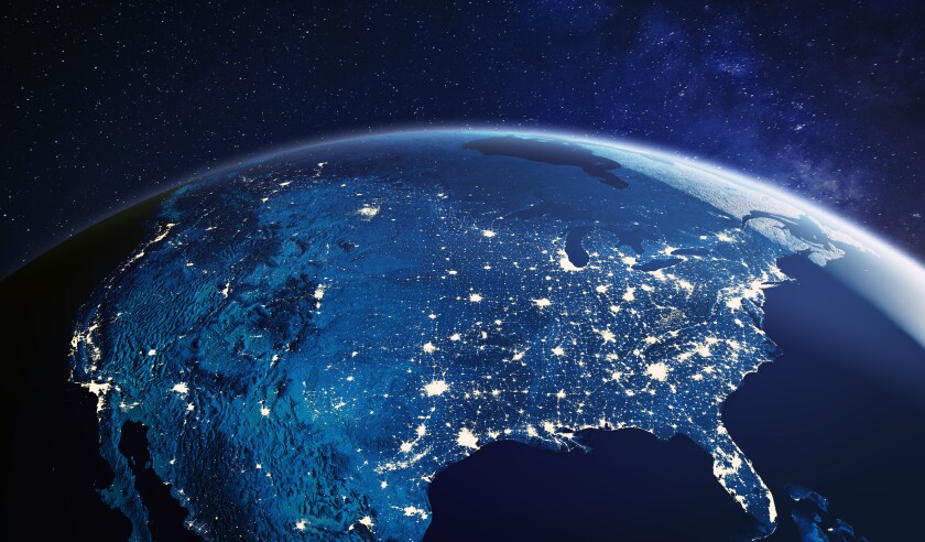 North America Space Mexico United States Canada Globe.jpg