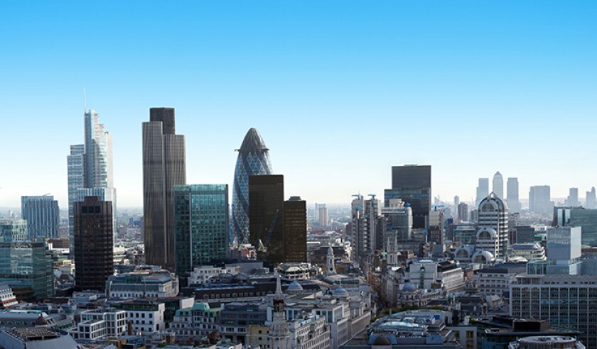 Finance in the City of London and Canary Wharf