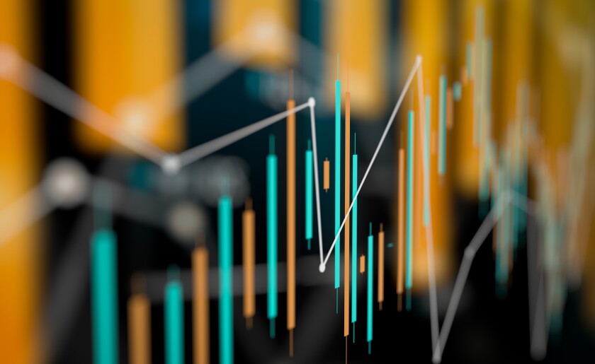 abstract graph data slightly-positive trending-up