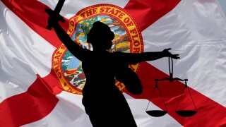 florida state flag flying usa