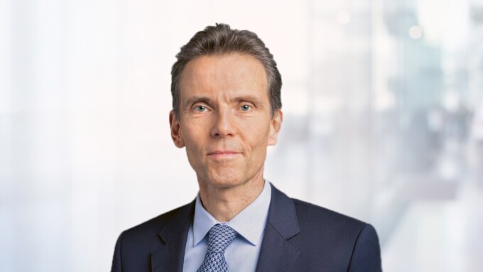 Blurred abstract glass wall from building in city town