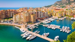 Aerial view of Fontvieille, Monaco