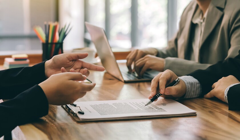 Business people contract. agreement was signed co-investment business