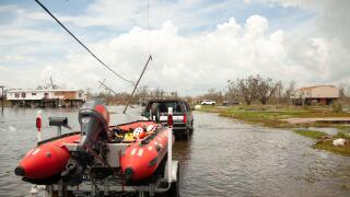 McKinney, Texas, USA. 31st Aug, 2021. Aug 31, 2021-Cajun Navy travels to Pointe-aux-Chenes, Louisiana, to perform rescues and debris cleanup after Hurricane Ida slammed into Louisiana. (Credit Image: © Leslie Spurlock/ZUMA Press Wire)