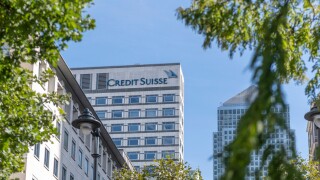 London HQ of the Credit Suisse bank, located in Canary Wharf, London UK.jpg