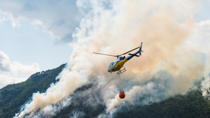 Fire rescue helicopter