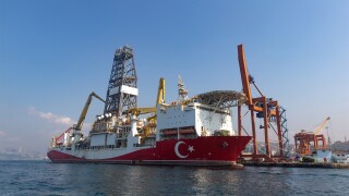 turkish drillship Drilling vessel is seen as anchored in Istanbul.jpg
