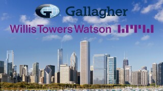 Gallagher and Willis Towers Watson logos Chicago skyline.jpg