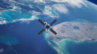 Satellite orbiting Earth